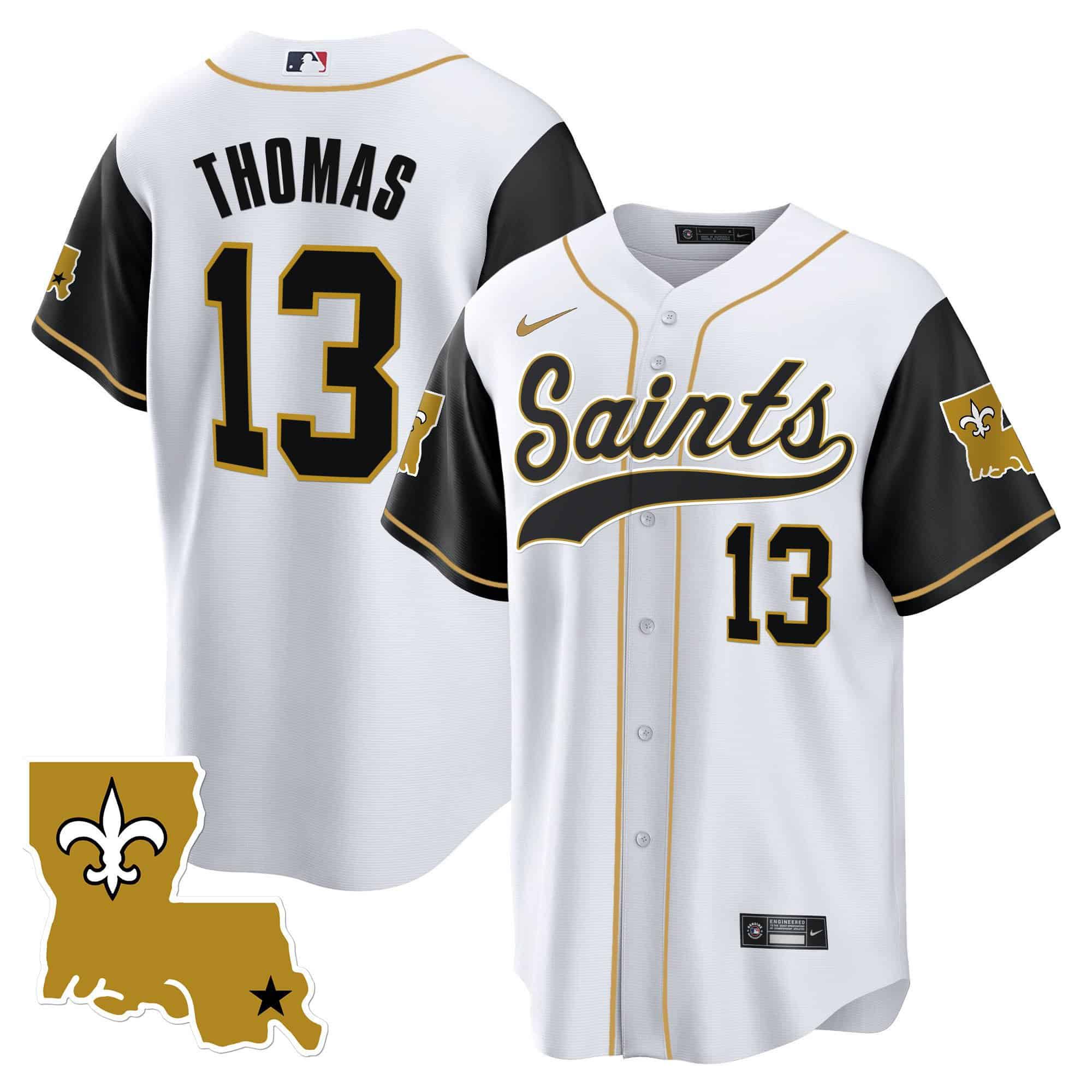 Men New Orleans Saints #13 Thomas White 2024 Nike 1987 Legacy Cool Base NFL Jersey style 2